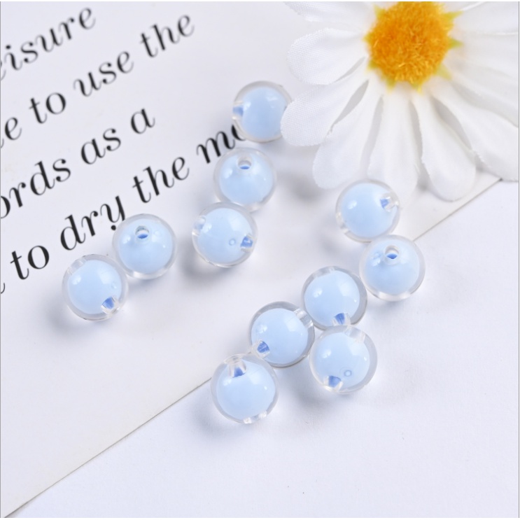 Hạt acrylic trong suốt hình tròn nhiều màu sắc dùng làm trang sức