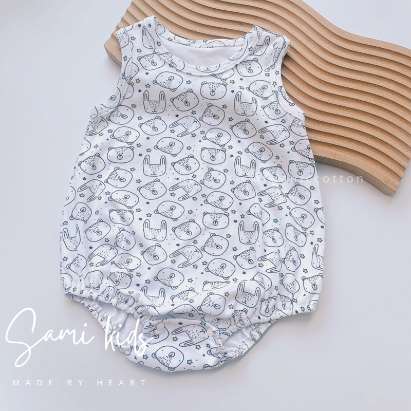 body ba lỗ dáng bí cotton unisex SAMIKIDS