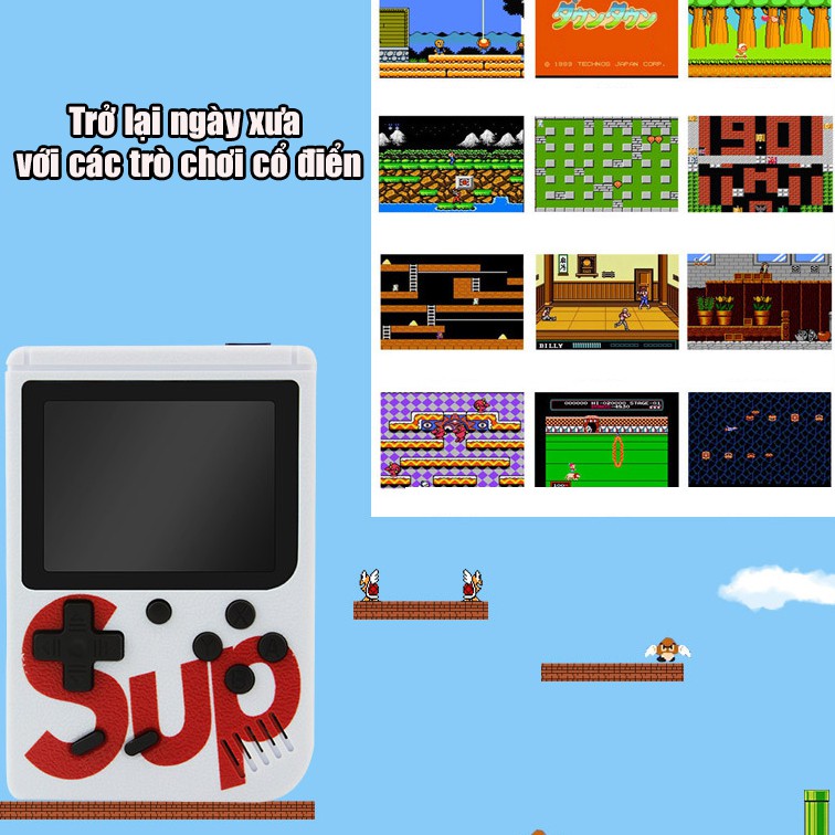 Máy Chơi Game🍁𝙎𝙞𝙚̂𝙪 𝘽𝙚̂̀𝙣🍁Máy Chơi Game Sup 400 Chơi 2 Người Dễ Dàng Như Contra,Mario