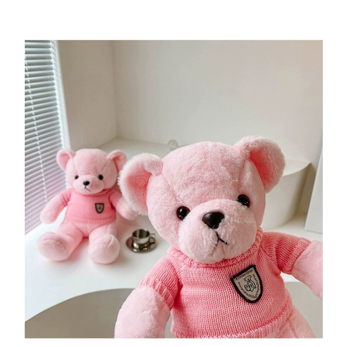 Gấu bông teddy hồng áo len lông mềm mịn, quà tặng gấu bông 60cm hàng cao cấp