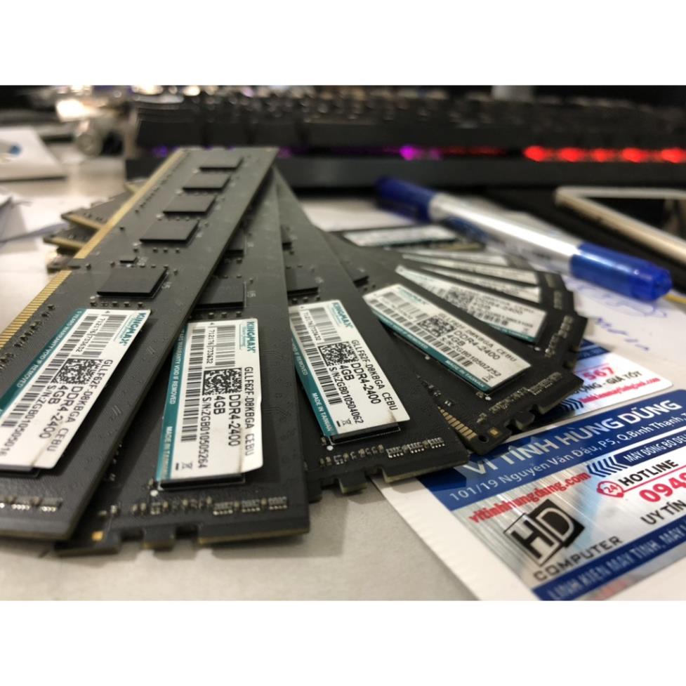 Ram máy tính để bàn ddr4 4G các hiệu kingmax, kingston, Gkill, team elite