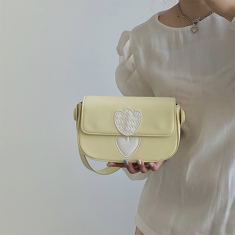 IELGY Túi Đeo Vai In Họa Tiết Trái Tim Thời Trang Cho Nữ