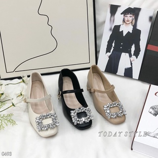 Giày búp bê gót vuông 3p Today Style G493 sang chảnh