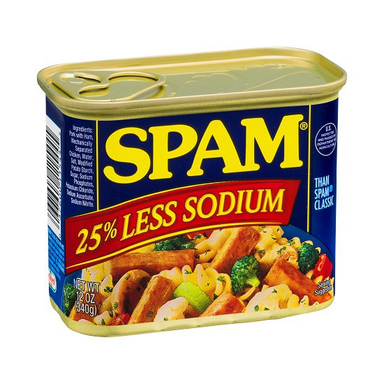 Thịt Hộp Ăn Liền Spam Less Sodium 25% Hộp 340g - Mỹ