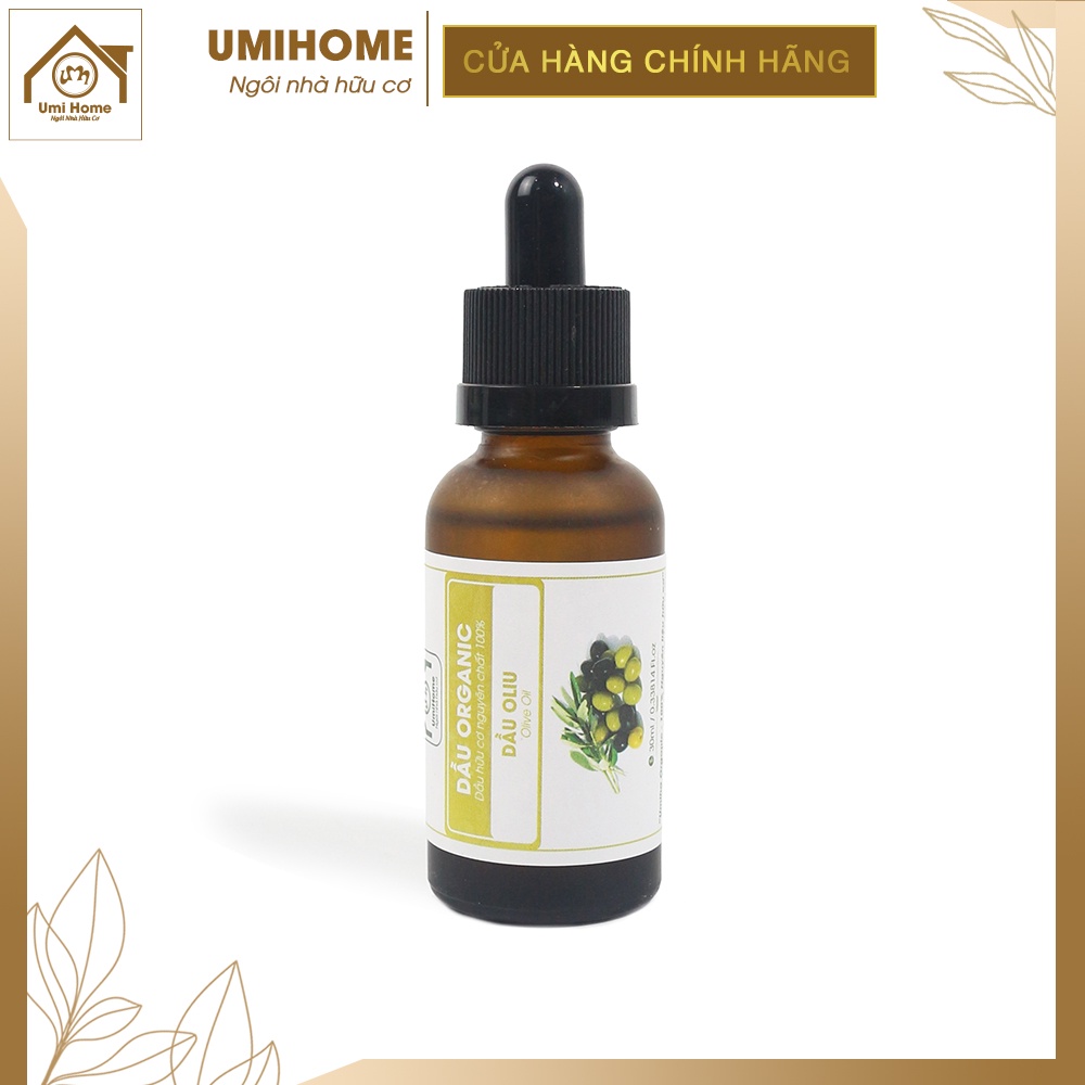 Dầu Oliu Extra hữu cơ UMIHOME nguyên chất 30ml dưỡng da và tóc, giảm thâm môi