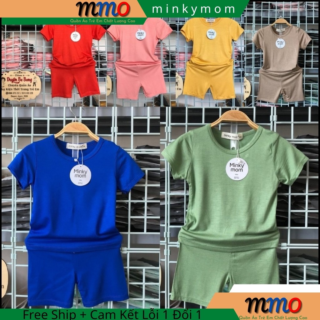 [Mã FASHIONTHU15 giảm 10K đơn 20K] Set thun lạnh Minkymom hàng loại 1 (6-25kg) cộc tay