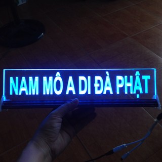Chữ điện: NAM MÔ A DI ĐÀ PHẬT- chữ in- để bàn