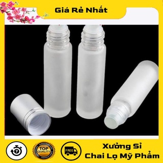 Lọ Chiết Nước Hoa ❤ Chai thủy tinh bi lăn 10ml thân trơn chiết nước hoa, đựng dầu thơm., .