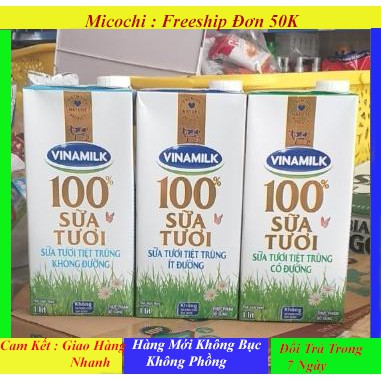 Sữa Tươi 1 Lít Con Bò Vinamilk 100% ❤️FREESHIP❤️ Sản Phẩm Cao Cấp Số 1 Việt Nam Xuất Khẩu