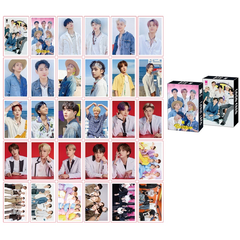 Set 30 tấm thẻ ảnh HD hình nhóm nhạc BTS