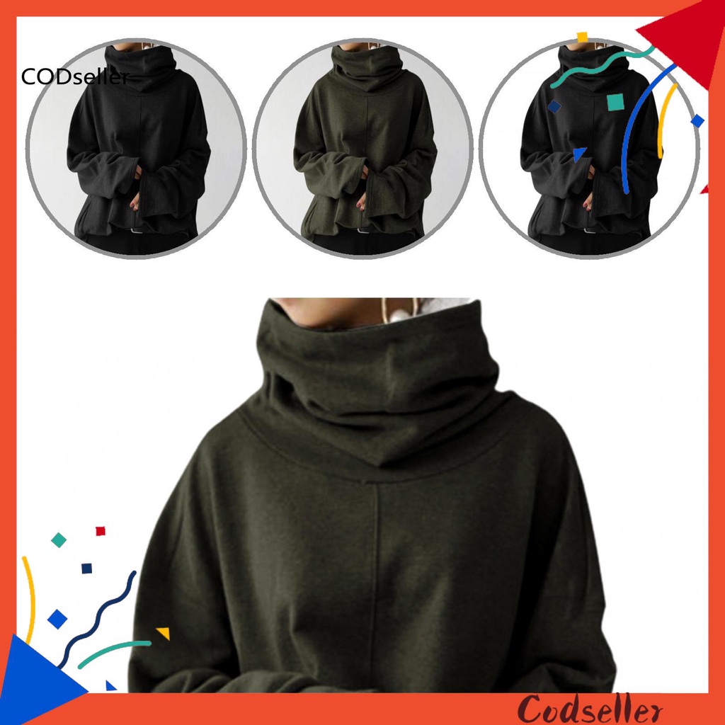 Áo Sweater Cổ Lọ Dáng Rộng Chất Liệu Thân Thiện Với Làn Da
