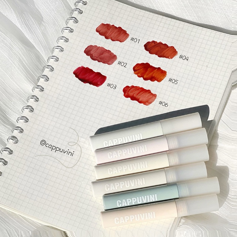 Son Bóng Dạng Lỏng Trong Suốt Dưỡng Ẩm Lâu Trôi Chống Thấm Nước Cappuvini