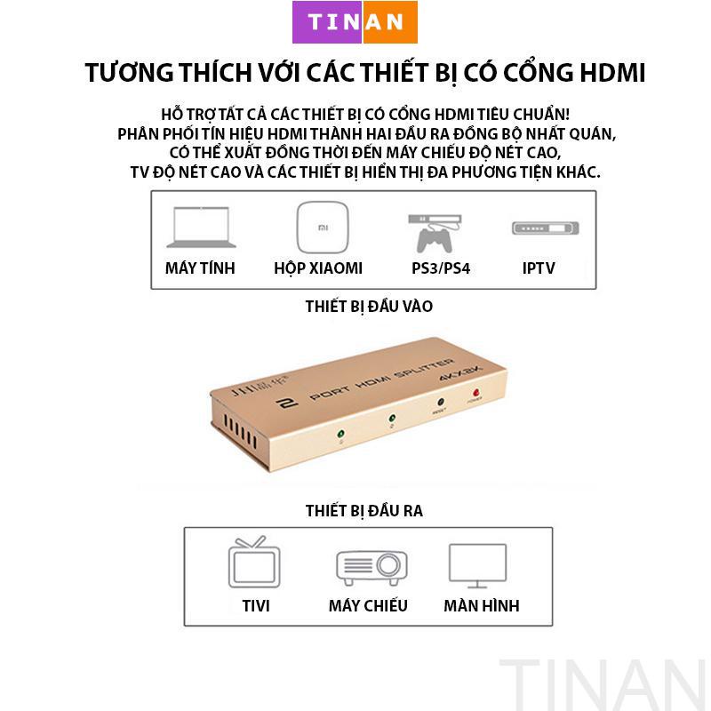 Bộ Chia HDMI Chuẩn HD 4Kx2K JH-H102 1 IN 2 OUT/ 1 IN 4 OUT