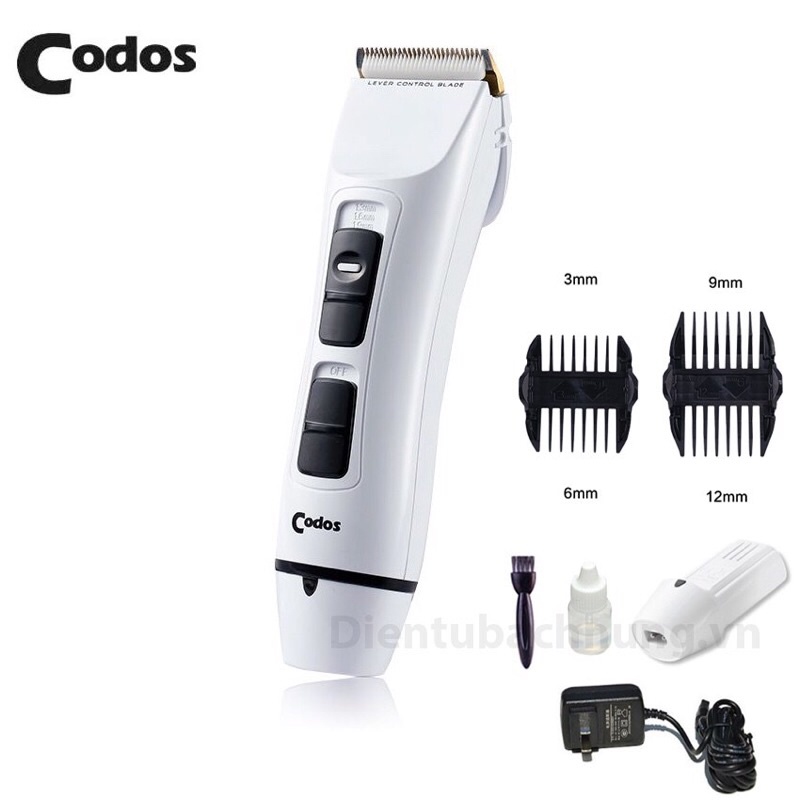 Tông đơ cắt tóc không dây-máy hớt tóc CODOS T6+Kéo hàng chính hãng