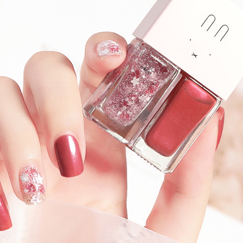 [Hàng mới về] Sơn móng tay đôi 2 trong 1 lên màu độc đáo đẹp mắt