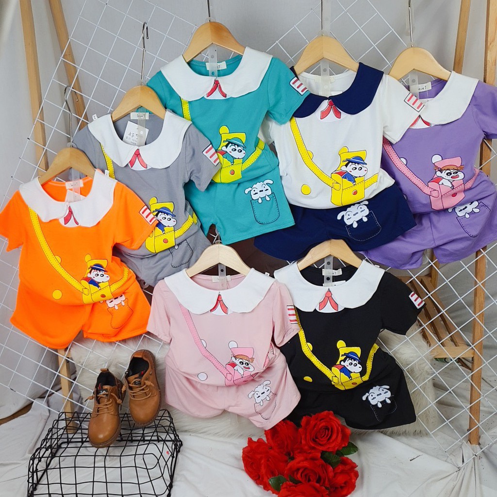 Bộ Thư Sinh bé tới trường cotton 4c cho bé gái