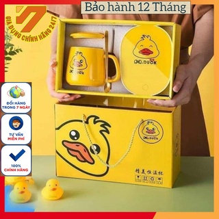 Bộ cốc và đế hâm nóng vịt vàng