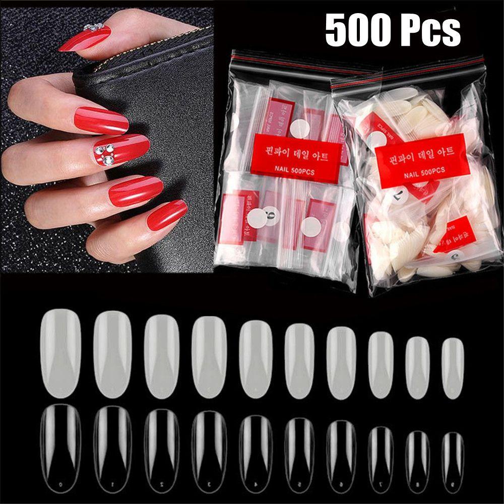 Bộ 500 Móng Tay Giả Nối Dài Trang Trí Nghệ Thuật