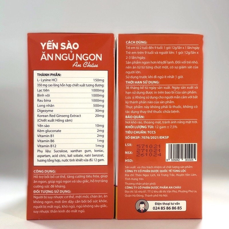 Yến sào thạch ăn ngon ngủ cho bé