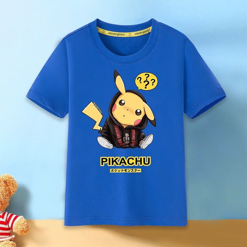 T-shirt Pikachu cho bé áo phông Pikachu hè 2021