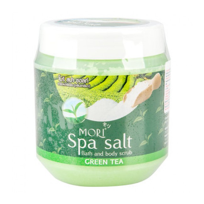 Muối Tắm Tẩy Tế Bào Chết MORI Hương Trà Xanh 700g  Spa Salt Bath & Body Scrub - Green Tea