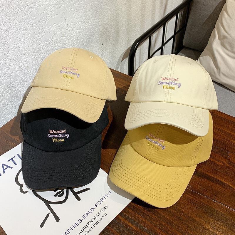 Mũ lưỡi trai mềm mại thêu họa tiết chữ cái phong cách Nhật Bản thời trang dành cho nữ