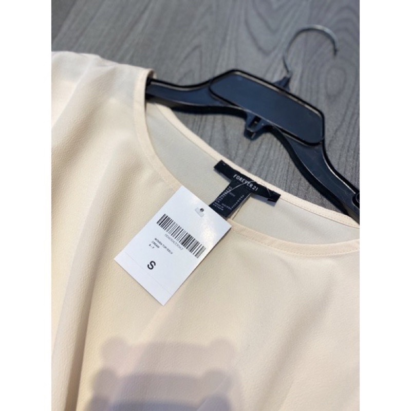 Áo Voan Tay Ngắn F21 Xoắn Eo Lệch Tà Hàng Xuất Dư Xịn Cao Cấp Mịn Đẹp Full Tag