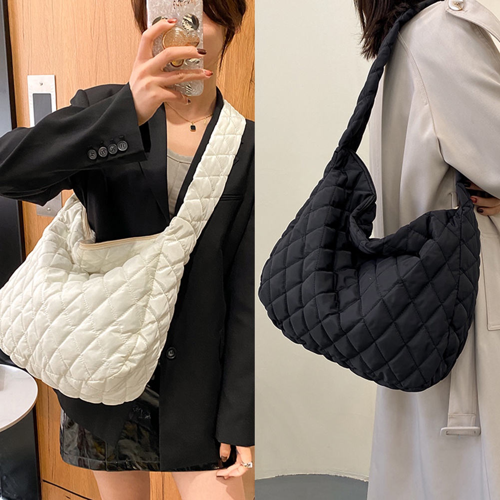 Túi đeo chéo họa tiết caro hình thoi nổi sành điệu thời trang cho nữ