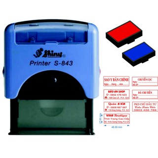 KHẮC DẤU TÊN CHO SHOP LOẠI 3 DÒNG - Khắc Dâu Chất Lượng Cao Thương Hiệu Shiny