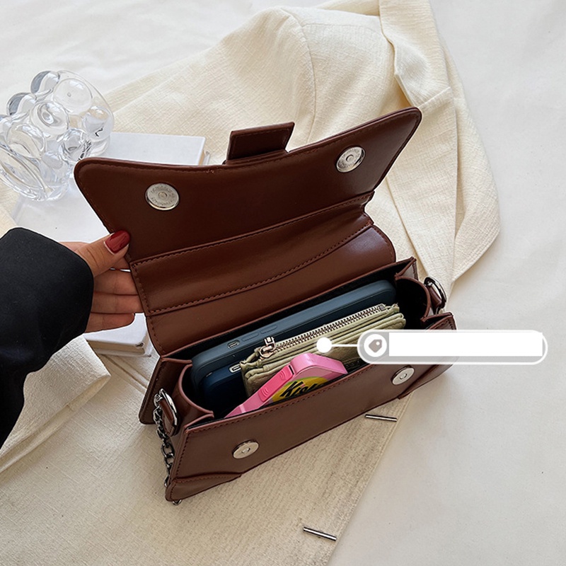 IELGY Túi Đeo Vai Màu Nâu Phong Cách retro Thời Trang Cao Cấp Cho Nữ