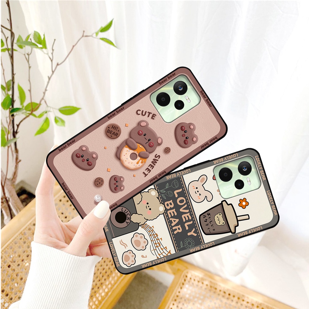 Ốp lưng Realme C35 in hình gấu bear dễ thương, bền đẹp