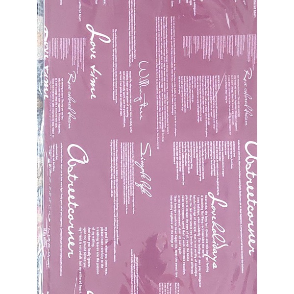 Giấy bóng gói hoa. Set 20 tờ. Love Time. Công cụ làm đẹp và tăng giá trị cho bó hoa của bạn dù bạn là shop hay cá nhân.