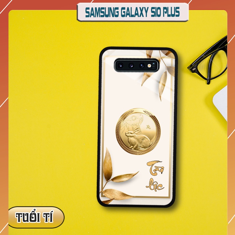 Ốp lưng kính 3D 12 con giáp - Samsung galaxy S10 Plus