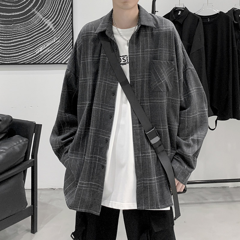 Áo khoác sơ mi caro dài tay thời trang Hàn Quốc trẻ trung cho nam | BigBuy360 - bigbuy360.vn