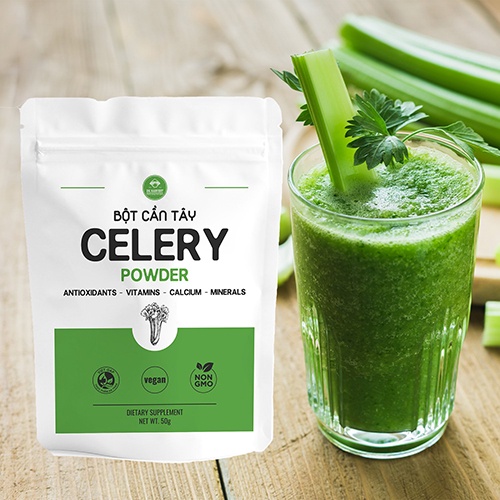 COMBO SIÊU TIẾT KIỆM - 1 Hạt chia đen Organic DK Harvest 300g - 1 Bột Cần Tây Sấy Lạnh DK Harvest Túi 50g