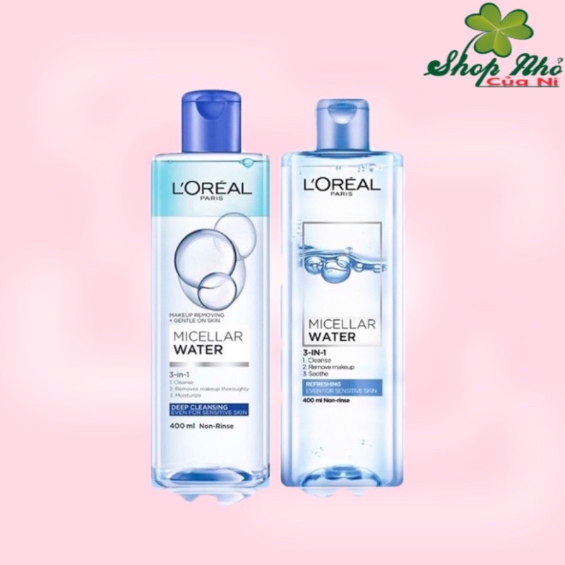 Nước Tẩy Trang L'Oreal 3-in-1 Micellar Water 400ml ( Loreal)