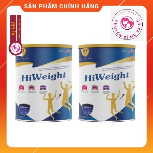 Combo 2 hộp sữa bột HiWeight hỗ trợ tăng cân hộp 650g - Sữa non nhập khẩu giúp cải thiện cân nặng dành cho người gầy