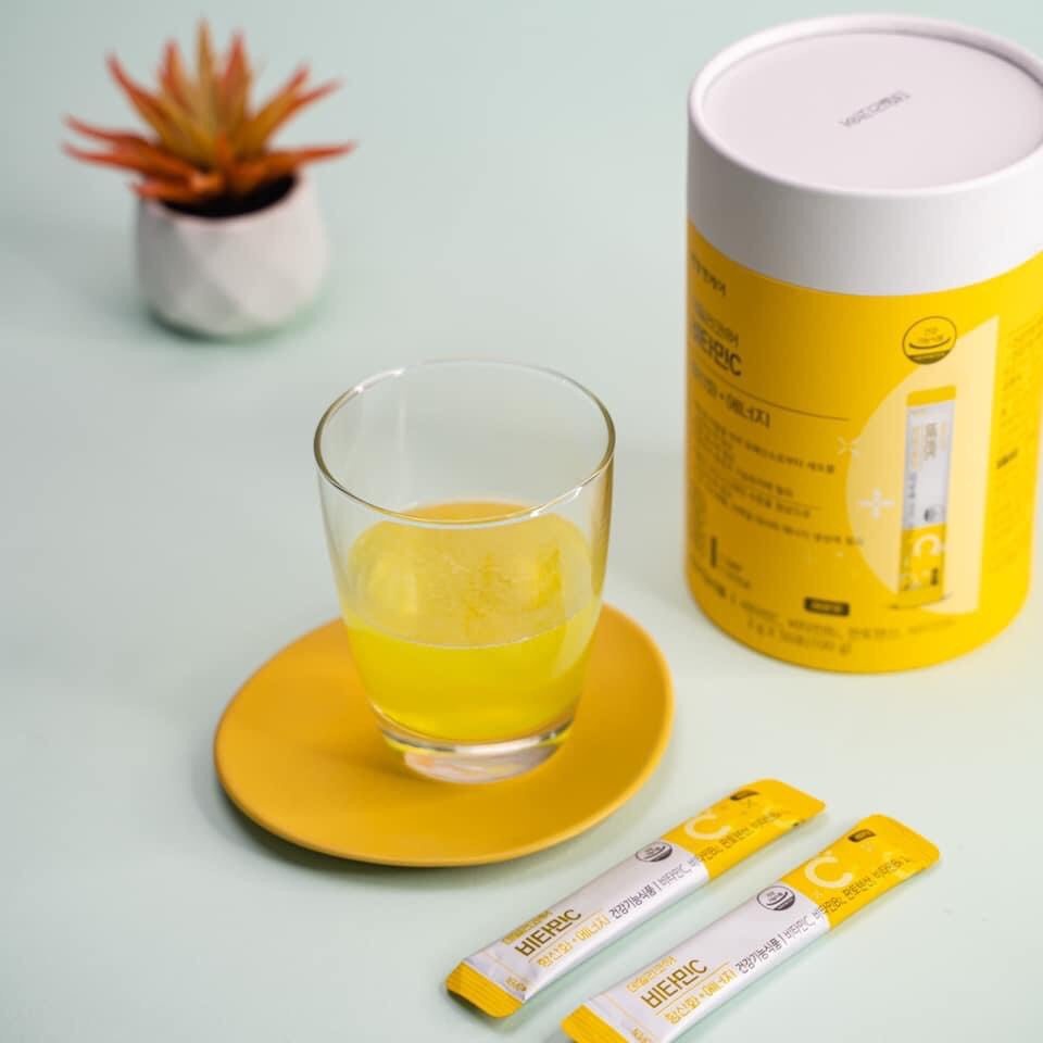 Bột vitamin C cao cấp chiết xuất cô đặc chanh và râu bắp cho hương vị thơm ngon dịu ngọt Chunho Ncare