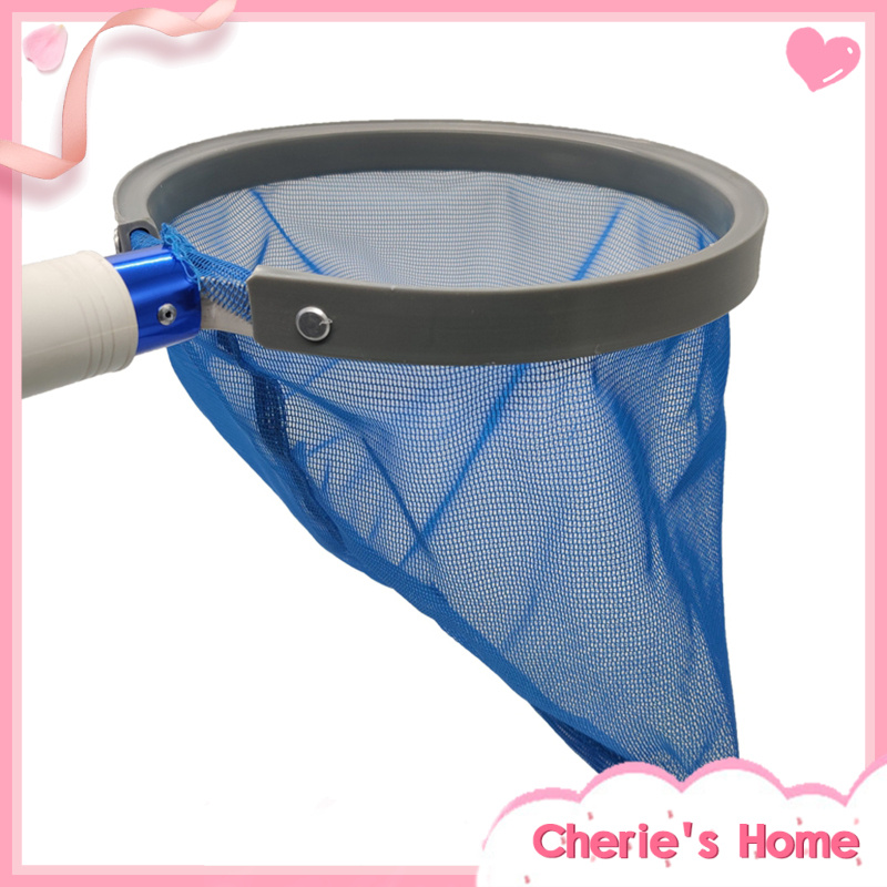 [CherieHome]Heavy Duty Pool Skimmer Net Spa Leaf Rake Cleaning Tool Black Fine Mesh Bag