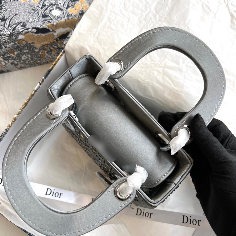 Túi xách nữ đeo chéo cầm tay Lady Satin họa tiết đính đá cao cấp