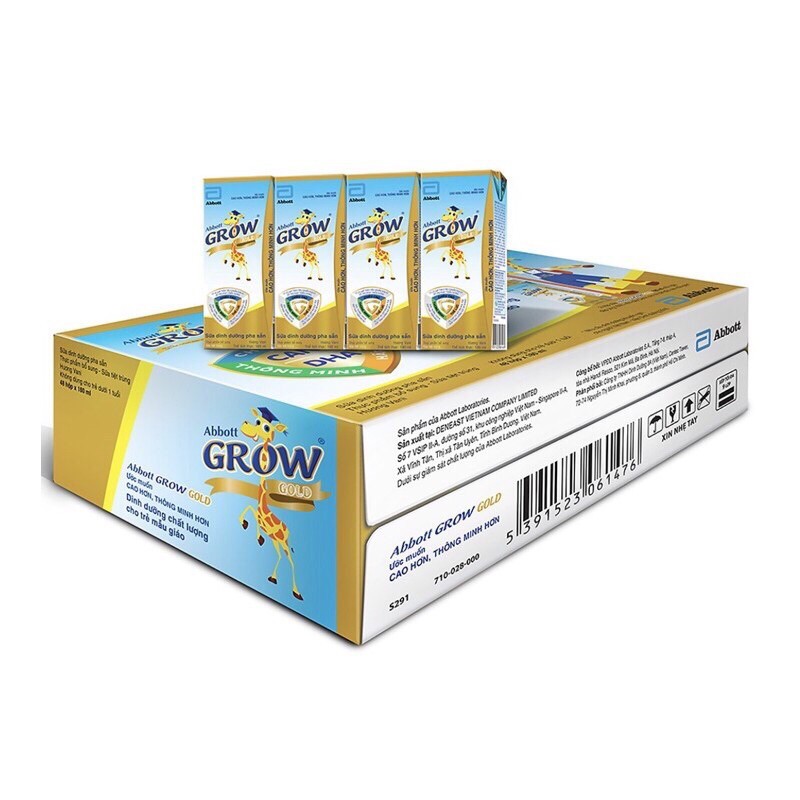 Sữa nước Abbott Grow Gold hương vani 1 thùng (48x180ml)