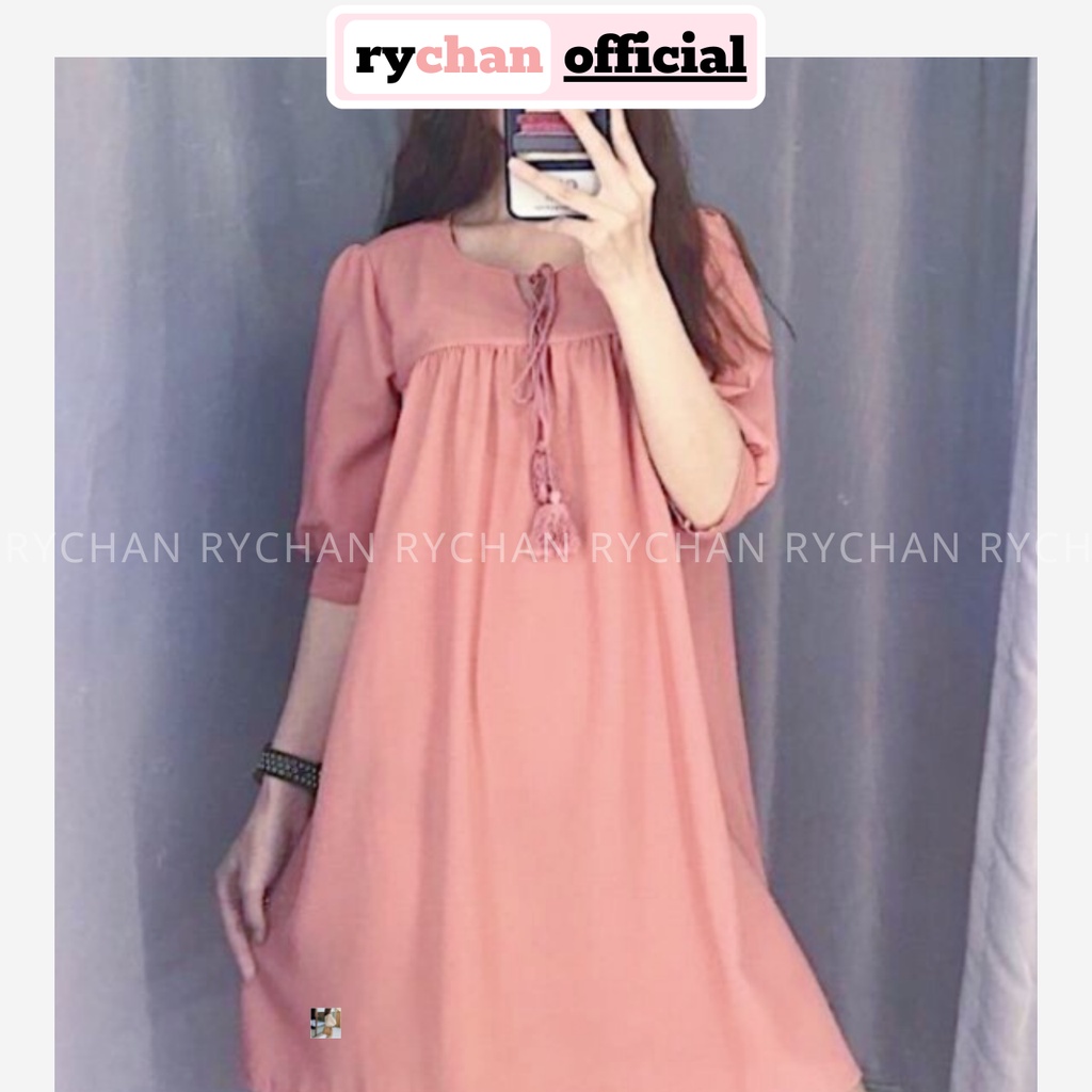 Đầm Váy Nữ Đi Uống Cafe Dây Cổ Tay Lửng Dịu Dàng Nữ Tính, Đầm Đi Chơi Dáng Babydoll Dễ Thương - DX9714