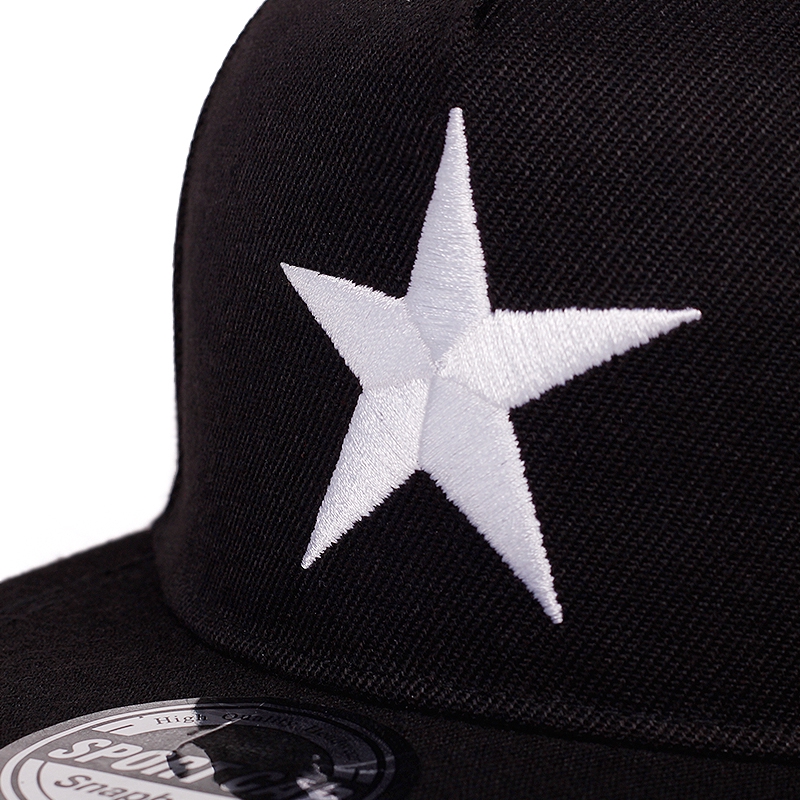 Mũ Lưỡi Trai Cotton Thêu Hình Ngôi Sao Thời Trang