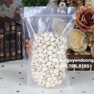 1kg túi Zip 2 mặt trong suốt