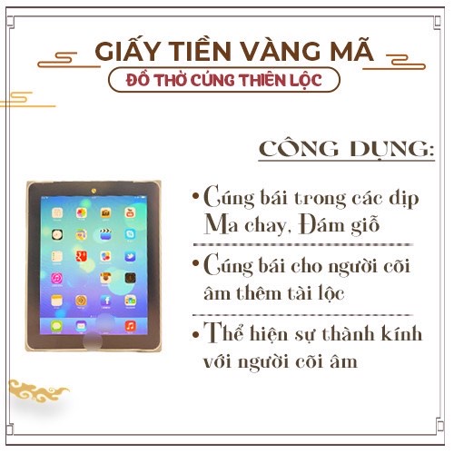 !.pad Giấy Thế Hệ Mới Cao Cấp Hiện Đại Đồ Thờ Cúng Thiên Lộc