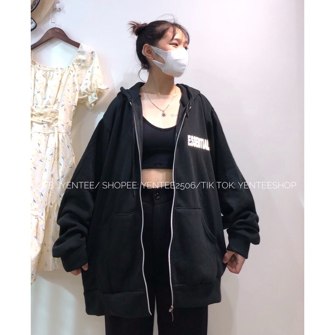 Áo hoodies phản Quang essentias ( ảnh thật)