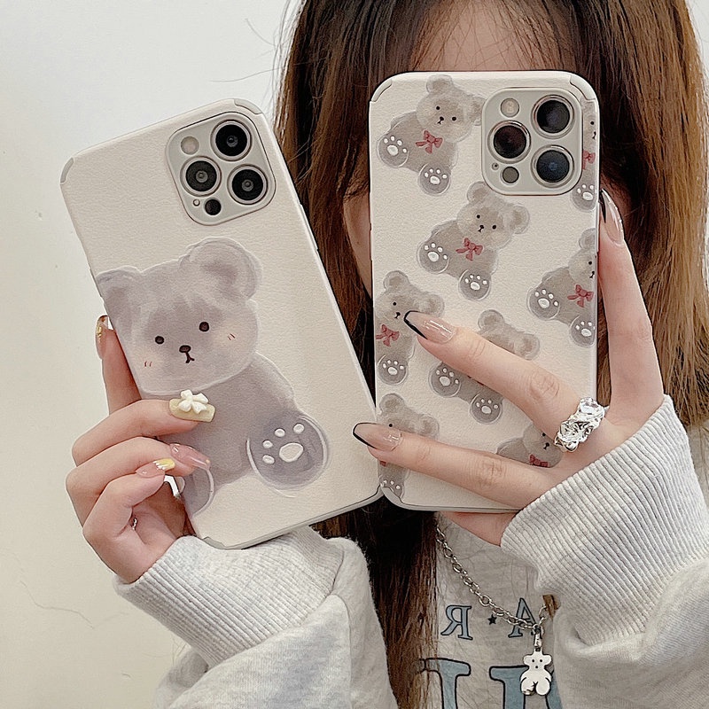 Ốp điện thoại dẻo họa tiết gấu/ cừu dễ thương cho OPPO A53 A33 A52 A92 A31 A5 A9 2020 F11 F9 A3S A12E A83 RENO 5 6 5G