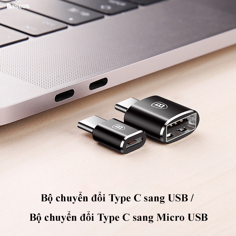 CHÍNH HÃNG Đầu chuyển đổi từ Type C sang USB tốc độ cao Baseus {BẢO HÀNH ĐỔI MỚI}