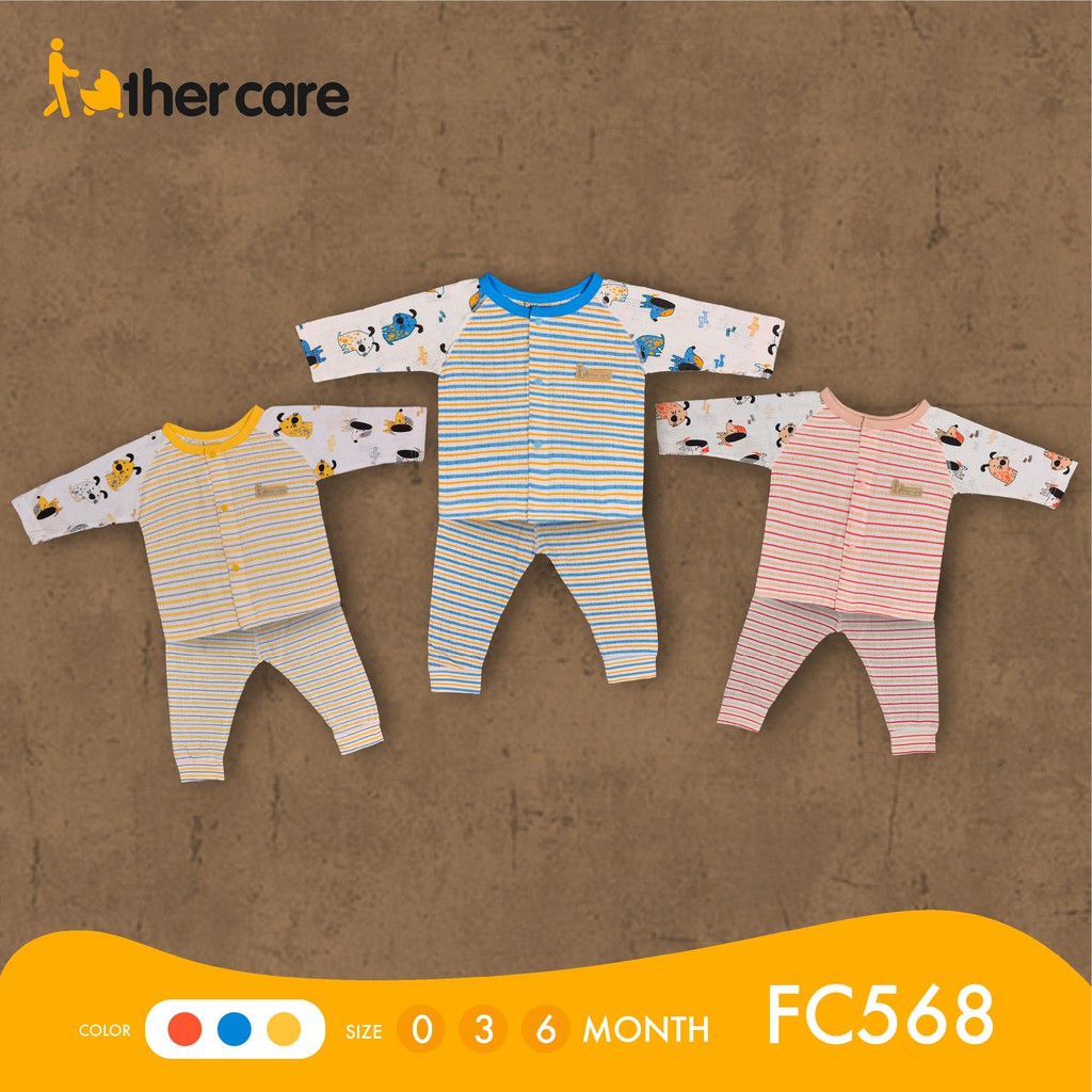 Bộ Quần Áo Trẻ em DT FatherCare Cài Giữa- Họa Tiết Kẻ Cún FC568