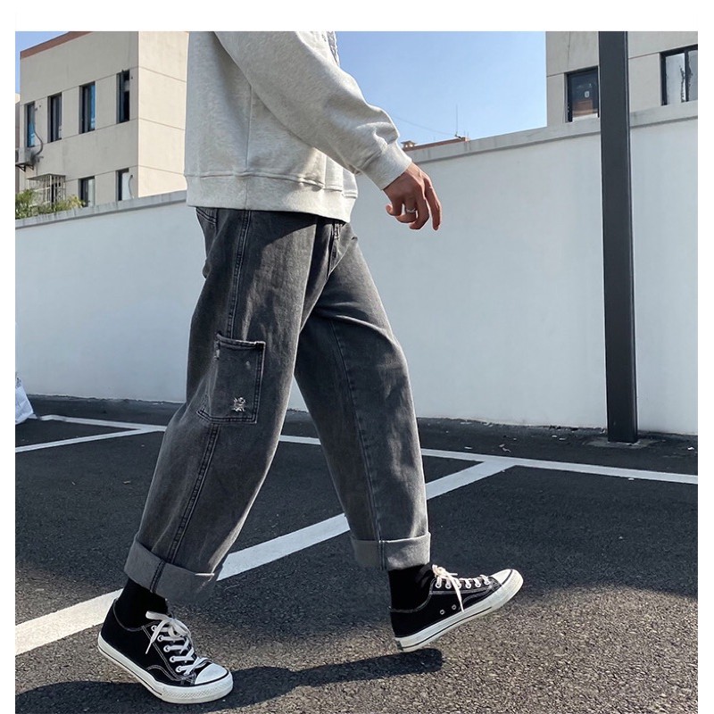 [CÓ BIG SIZE] Quần bò jeans ống rộng Ulzzang túi sườn streetstyle siêu chất ❤️ | BigBuy360 - bigbuy360.vn